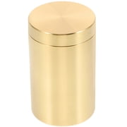 VERDANVERSE Golden Brass Tea Sealed Canister, Sturdy and Practical Home Storage