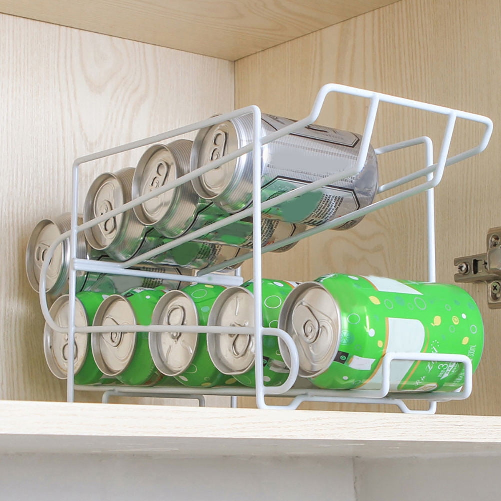Beer Case Rack VERDANVERSE White Iron Automatic Beer Storage Rack for Efficient ...