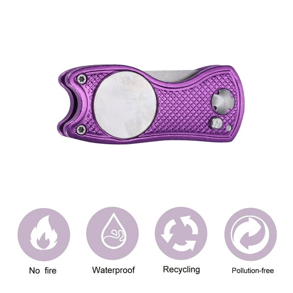 VERDANVERSE Foldable Divot Tool Metal Golf Green Fork Stainless Steel Assorted Color 1Set