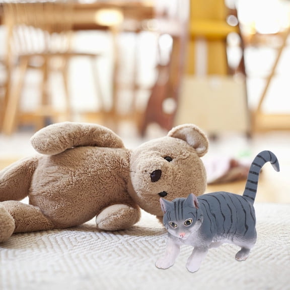 VERDANVERSE 1Pcs Plastic Cat Figurine Desktop Decoration for Kids and Adults