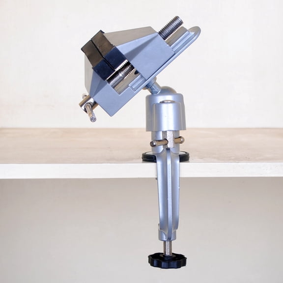 VERDANVERSE Table Vice Clamp Silver Aluminum Alloy 1Pcs