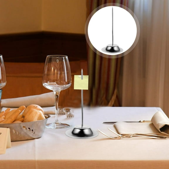 VERDANVERSE 1Pcs Stainless Steel Receipt Holder Rod Bill Storage for Desk Organizer 5.50X2.79X1.45in