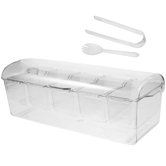 VERDANVERSE Transparent Acrylic Condiment Dip Jars Food Storage Containers, 1 Set for Kitchen and Dining