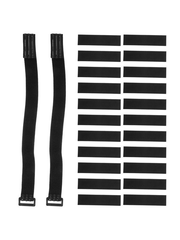 Elastic Boot Straps Black Adjustable Anti-Drop for High Boots 1Set