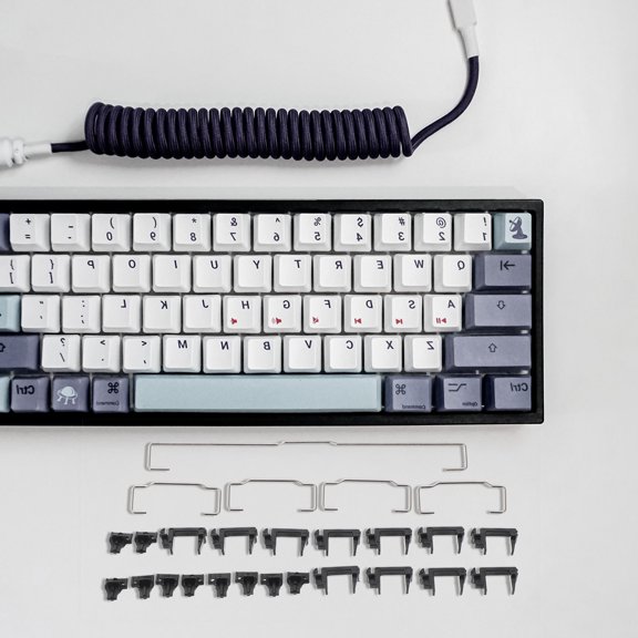 VERDANVERSE 1Set Black Mechanical Keyboard Stabilizer Bar Kit for Keycap Stabilizing and Typing Stability