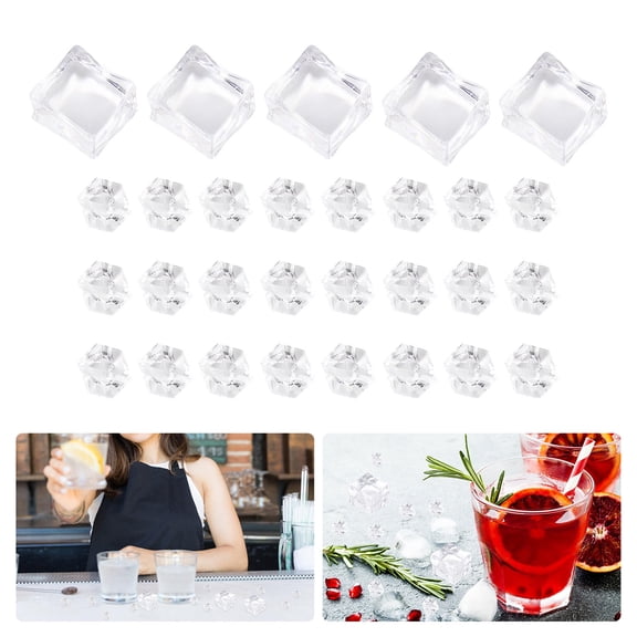 VERDANVERSE 1Set Clear Acrylic Fake Ice Cubes Simulation Ice Crushed Rocks Perfect for Home Decor and Photo Props