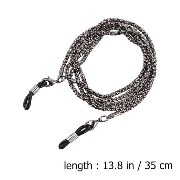 VERDANVERSE Chic Black Metal Mask Chain, Versatile and Durable Face Mask Holder