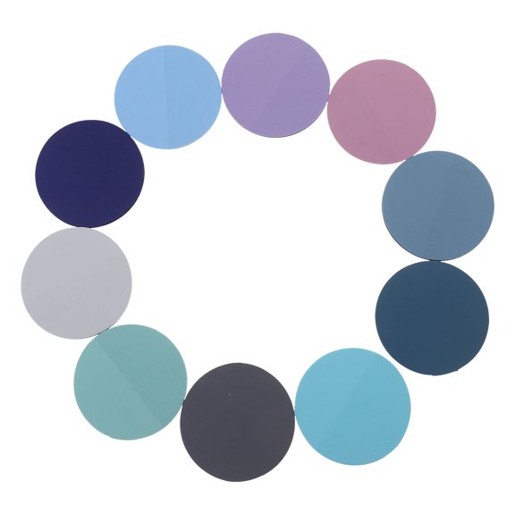 VERDANVERSE 1Set Assorted Color Round Note Stickers Pet Material Self Adhesive Memo Pads for Office