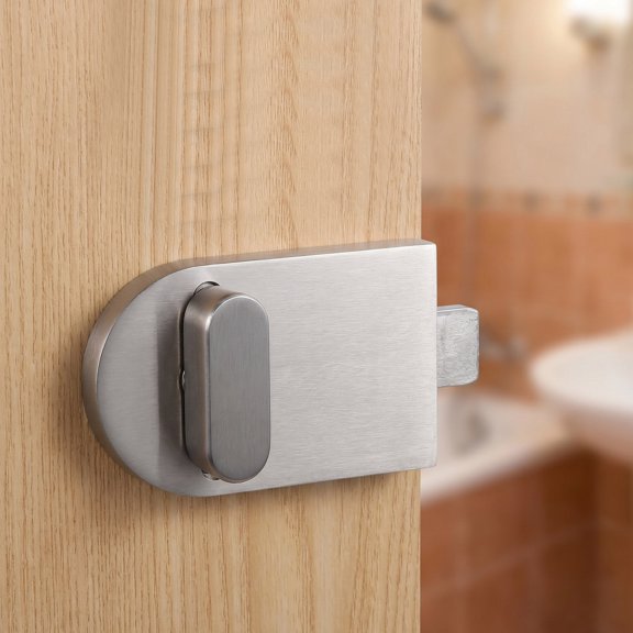 VERDANVERSE Bathroom Privacy Lock Stainless Steel Accurate Indicator for Restroom Plated Silver 1Set
