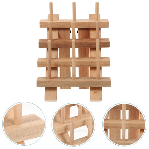 VERDANVERSE Embroidery Spool Storage Stand Beech 1Pcs