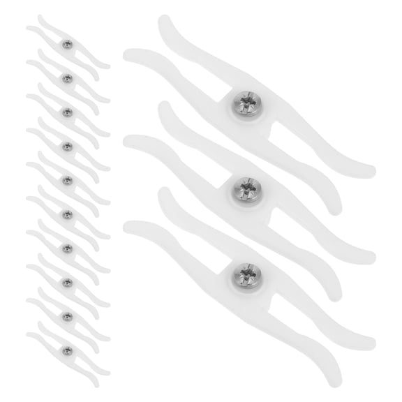 VERDANVERSE White PS Anti-Rebound Curtain Track End Stops, 20 Pieces Drapery Rail Accessories for Smooth Closure, Light Blocking