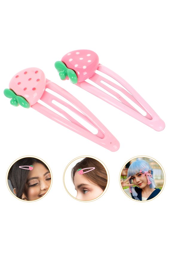 20Pcs Strawberry Hair Clips Assorted Color Adorable Hairpins for  Party Styles