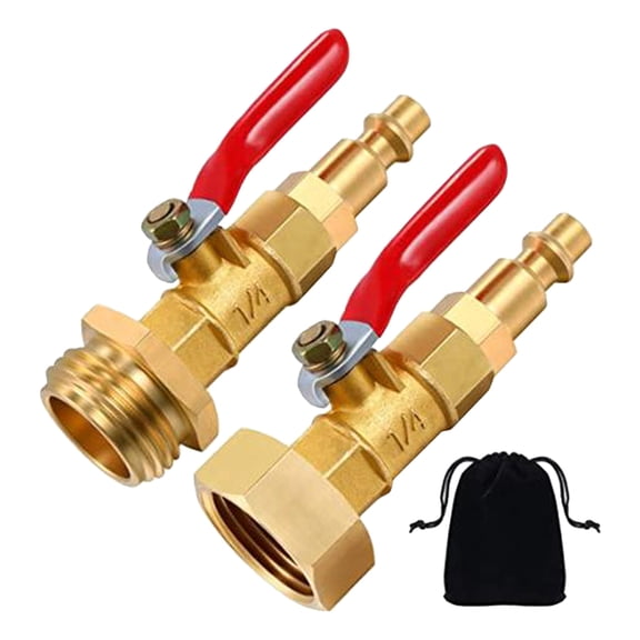 VERDANVERSE 2-Pack Copper Winterize Blow Out Adapters for Garden Hose, Ideal for Trailers, Campers, and Boats