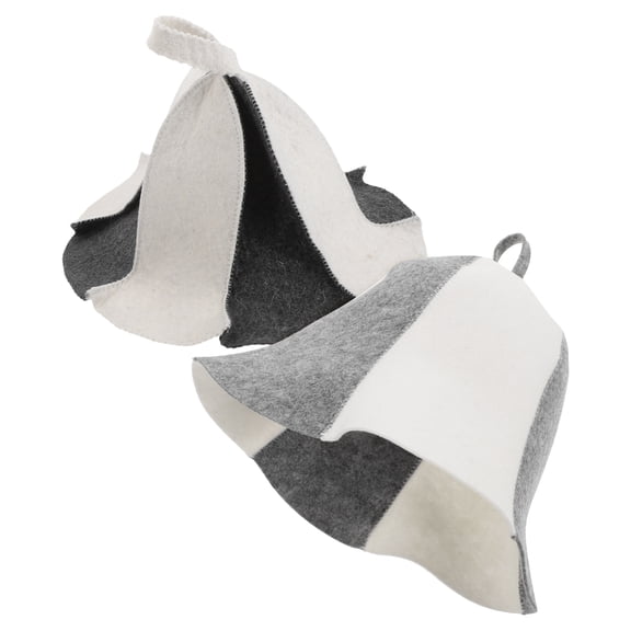 VERDANVERSE Felt Banya Hat Multi Thickened Design High Absorbency Soft Comfortable for Home 2Pcs