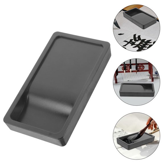 VERDANVERSE 2Pcs Portable Ink Stone Black Calligraphy Inkslab for Writing and Painting Use