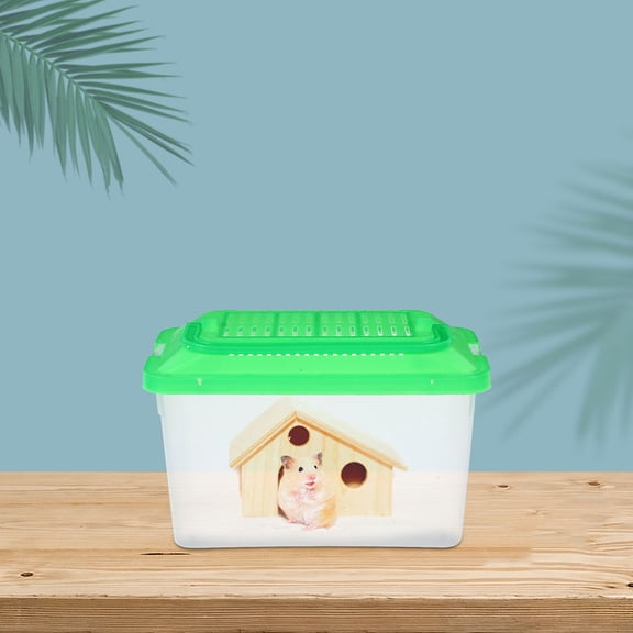VERDANVERSE Pet Transport Box ABS Clear Travel Case Portable for Storage Light Green 2Pcs