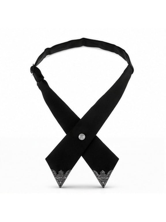 Versatile Black Fabric Cross Bowtie - Classic and Durable for Any Occasion 2Pcs