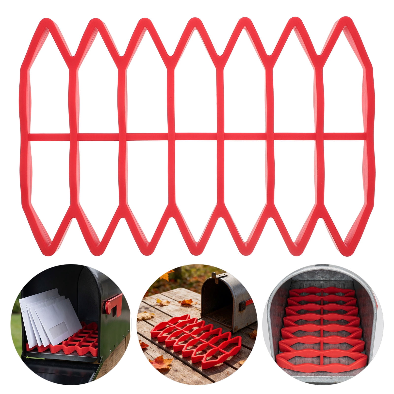 VERDANVERSE Mailbox Waterproof Tray, Red Silicone, Durable, Easy ...