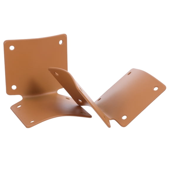 VERDANVERSE 2Pcs Round Post Fence Brackets Heavy Duty Metal Support with Custom Fit Orange for Outdoor Home Use