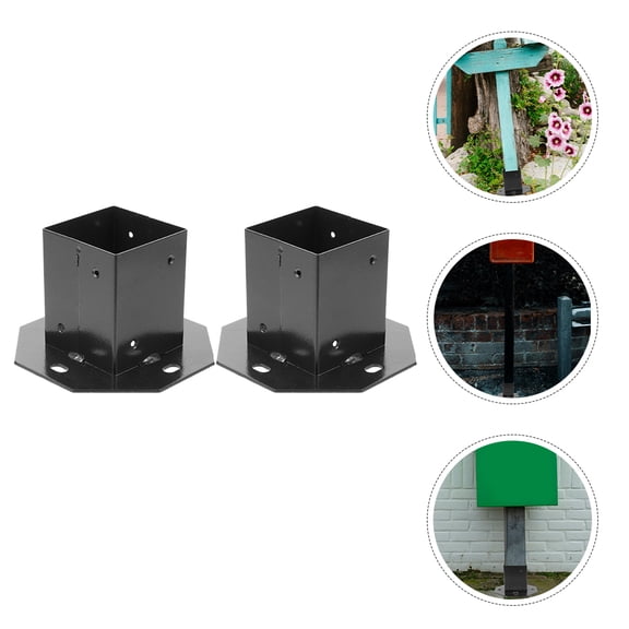 VERDANVERSE Mailbox Base Metal Black 2Pcs