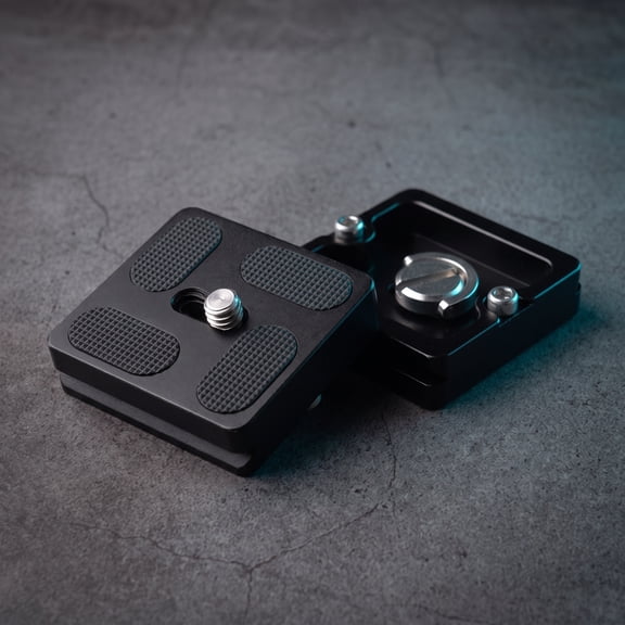 VERDANVERSE Camera Quick Release Plate, Black, Durable Aluminum, Easy Install, 2Pcs
