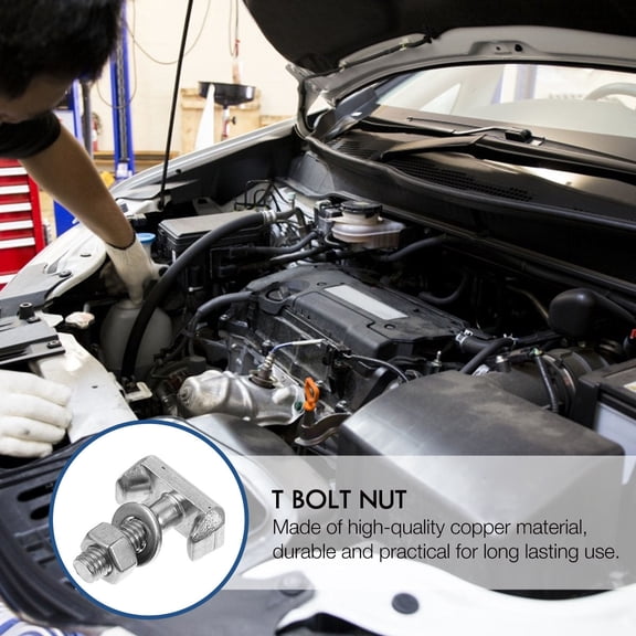 VERDANVERSE 2pcs T Bolt Nut Stainless Steel for Car Battery Cable Terminal