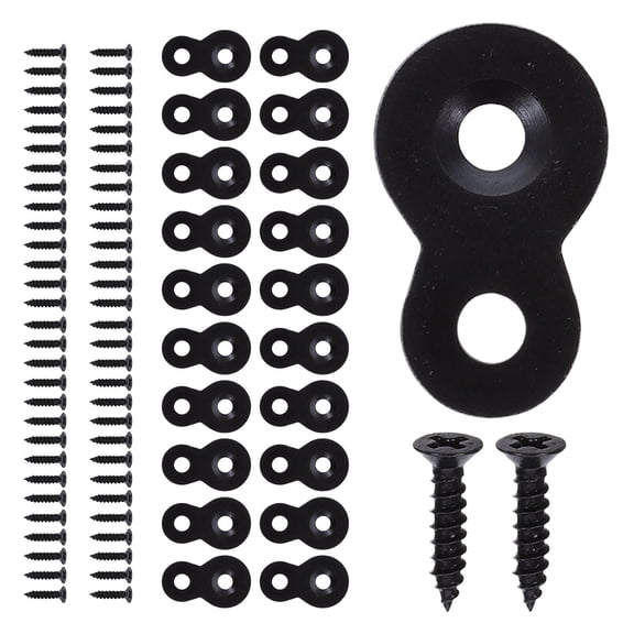 VERDANVERSE 30Pcs Durable Black 8 Figure Tabletop Fastener with Smooth Edges and Screws