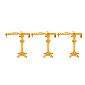 VERDANVERSE 3Pcs Engineering Crane Toy Orange Assemblable Construction Vehicle Theme for Easter Events