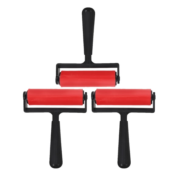 VERDANVERSE 3Pcs Replaceable Plastic Rollers for Smooth Ink Application in DIY Craft Projects
