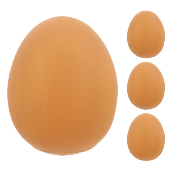 VERDANVERSE 4Pcs Dog Toys Squeaky Egg Shaped For Small Dogs Teething Vinyl