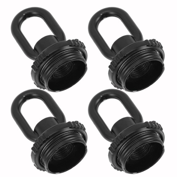 VERDANVERSE Heavy Duty Black Metal Ceiling Hooks for Pendant Lamp Base, Home Hanging Light Fixture Hardware, Decor Hanger