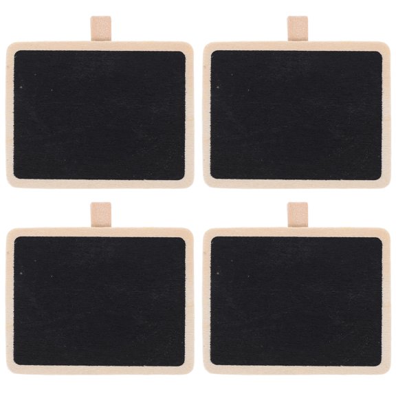 VERDANVERSE 4Pcs Small Wooden Blackboard Clips Writable Erasable Message Boards
