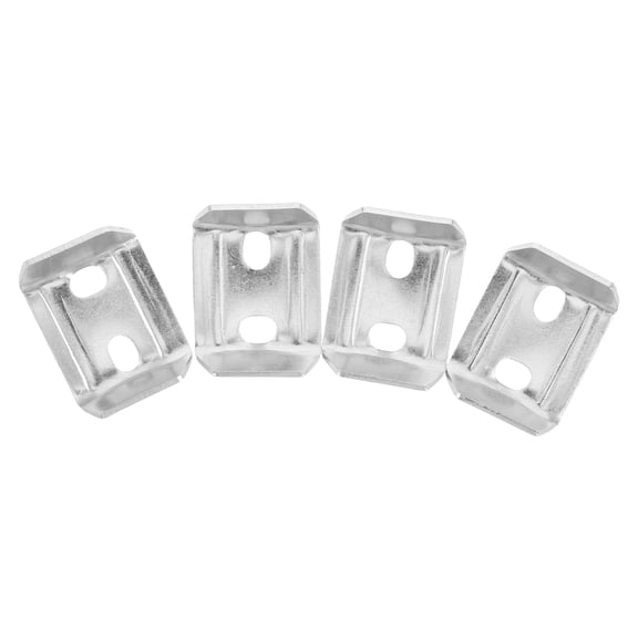 VERDANVERSE Bathroom Towel Bar Mounting Hardware 4Pcs Stainless Steel Plated Silver Durable Bracket Set