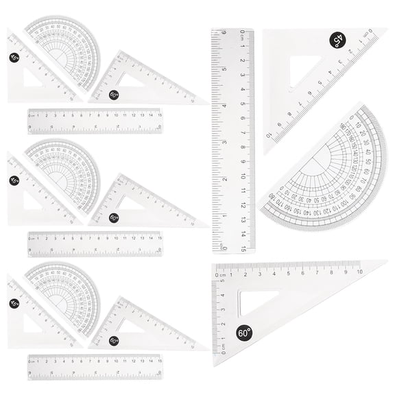 VERDANVERSE Verdanverse Professional Drafting Kit with Triangle Ruler 4Sets