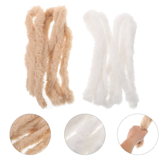 VERDANVERSE 4pcs Pipe Cleaners Crafts Chenille Stems Plush White For DIY Projects Beginners