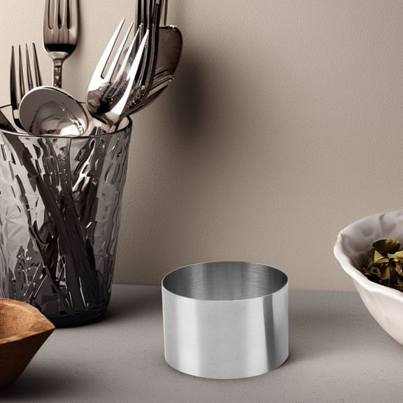 VERDANVERSE Plated Silver Stainless Steel Biscuit Cutters for Baking Versatile Design