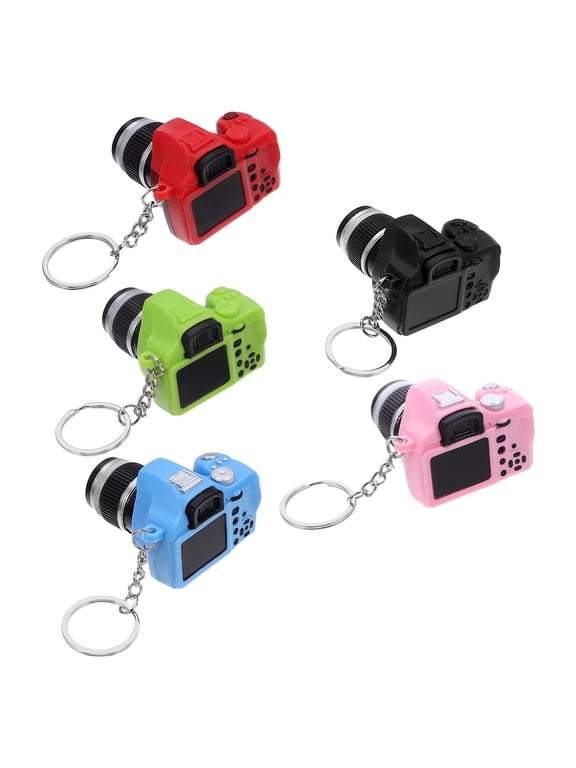LED Camera Keychain Assorted Color Durable Alloy Material Easy Recognition