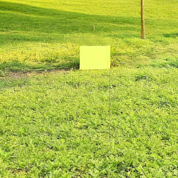 VERDANVERSE 50Pcs Lightweight Yellow Flags for Yard Markers and Irrigation Projects