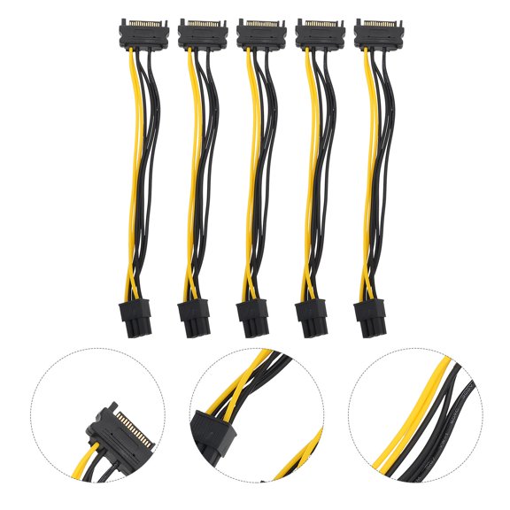 VERDANVERSE 5- to 6 GPU Power Adapter Cables for Graphics Card Upgrade and Enhanced PC Performance
