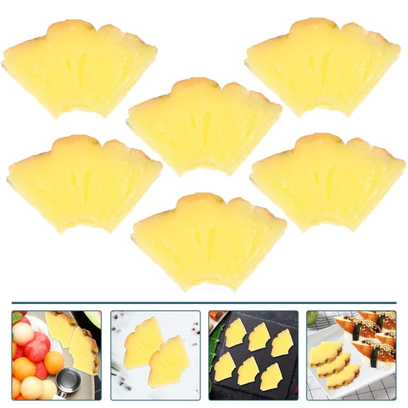 VERDANVERSE Lifelike Yellow PVC Artificial Pineapple Slices for Photography