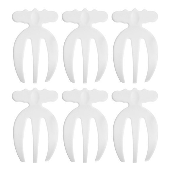 VERDANVERSE 6Pcs Mixing Stirring Forks For Kitchen Use With Three Prong Design Plastic White