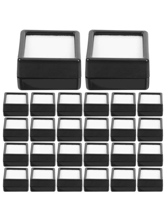 Charm Display Case Black Plastic Clear View Ideal for Jewelry Stores 70Pcs