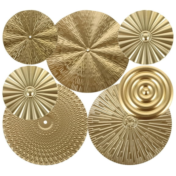 VERDANVERSE 7Pieces Elegant Circle Wall Art Decor Metal Plate for Bedroom 10.0*9.8*0.1in