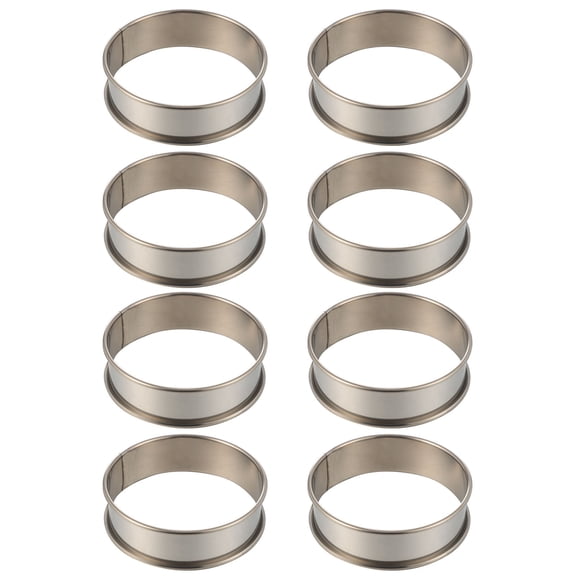 VERDANVERSE Stainless Steel Cookie Molds Set 8 Pieces Plated Baking Tools for Home Kitchen