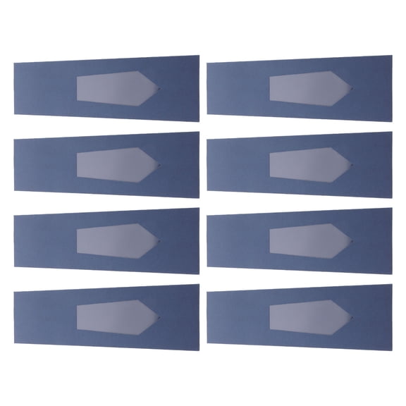 VERDANVERSE 8Pcs Dark Blue Necktie Holder for Travel with Window Portable Cardboard Tie Organizer Box