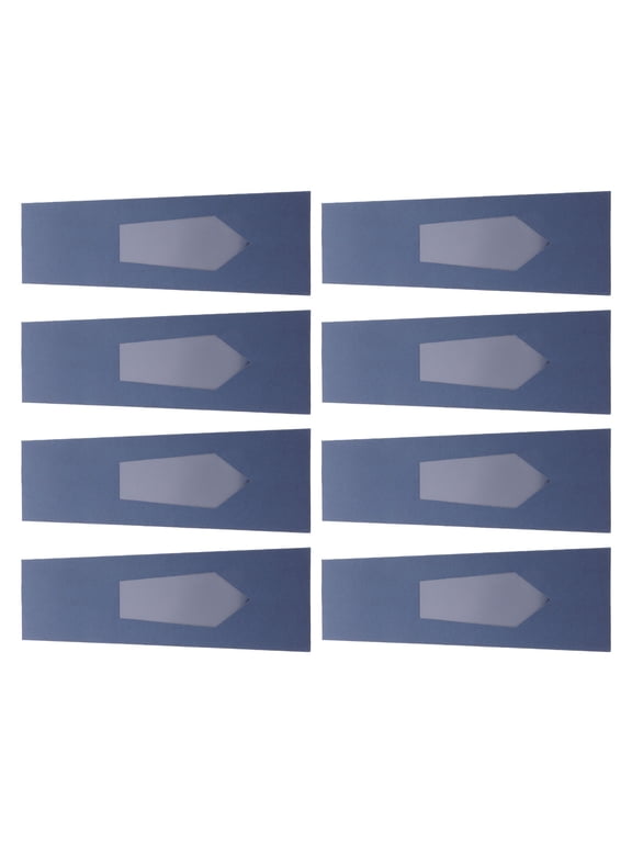Dark Blue Cardboard Tie Organizer Box with Window for Home and Travel Use