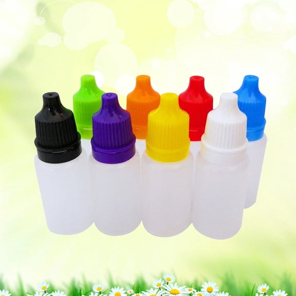 VERDANVERSE 8Pcs Liquid Dropping Bottles for Adults Assorted Color 2.83X0.98X0.98in