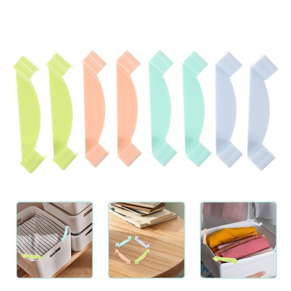 VERDANVERSE 8 Pcs Sturdy ABS Plastic Storage Box Clips, Multifunctional Space-Saving Organizer Buckles for Containers and Bins