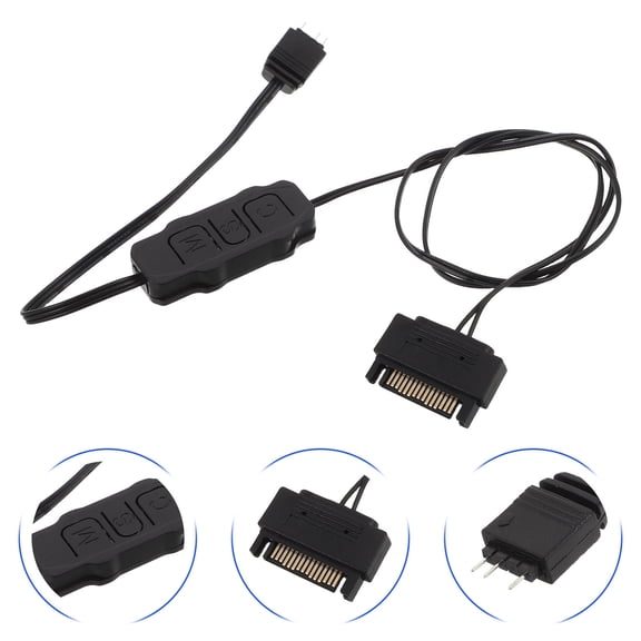 VERDANVERSE Adjustable Pc Cooling Fan Controller Hub with LED Light Control for Desktop Gaming Setups