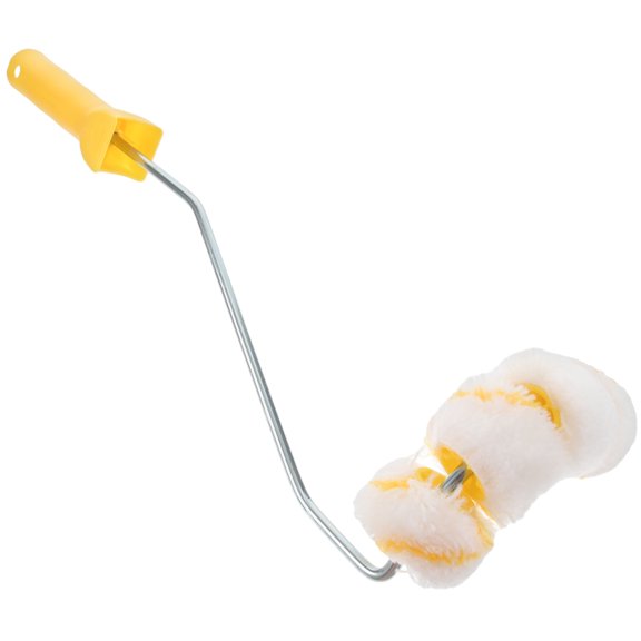 VERDANVERSE Arc Paint Brush for Tubes, Pipes and Fences, Yellow Polyester Bristles with Plastic Iron Handle, Painting Tool